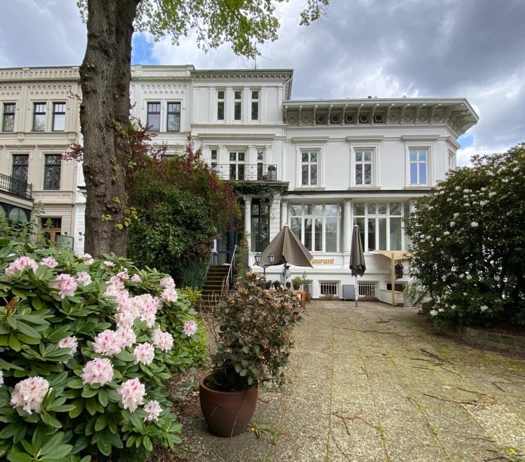 Terrasse des Hochzeitsrestaurants Brodersen in Hamburg-Rotherbaum