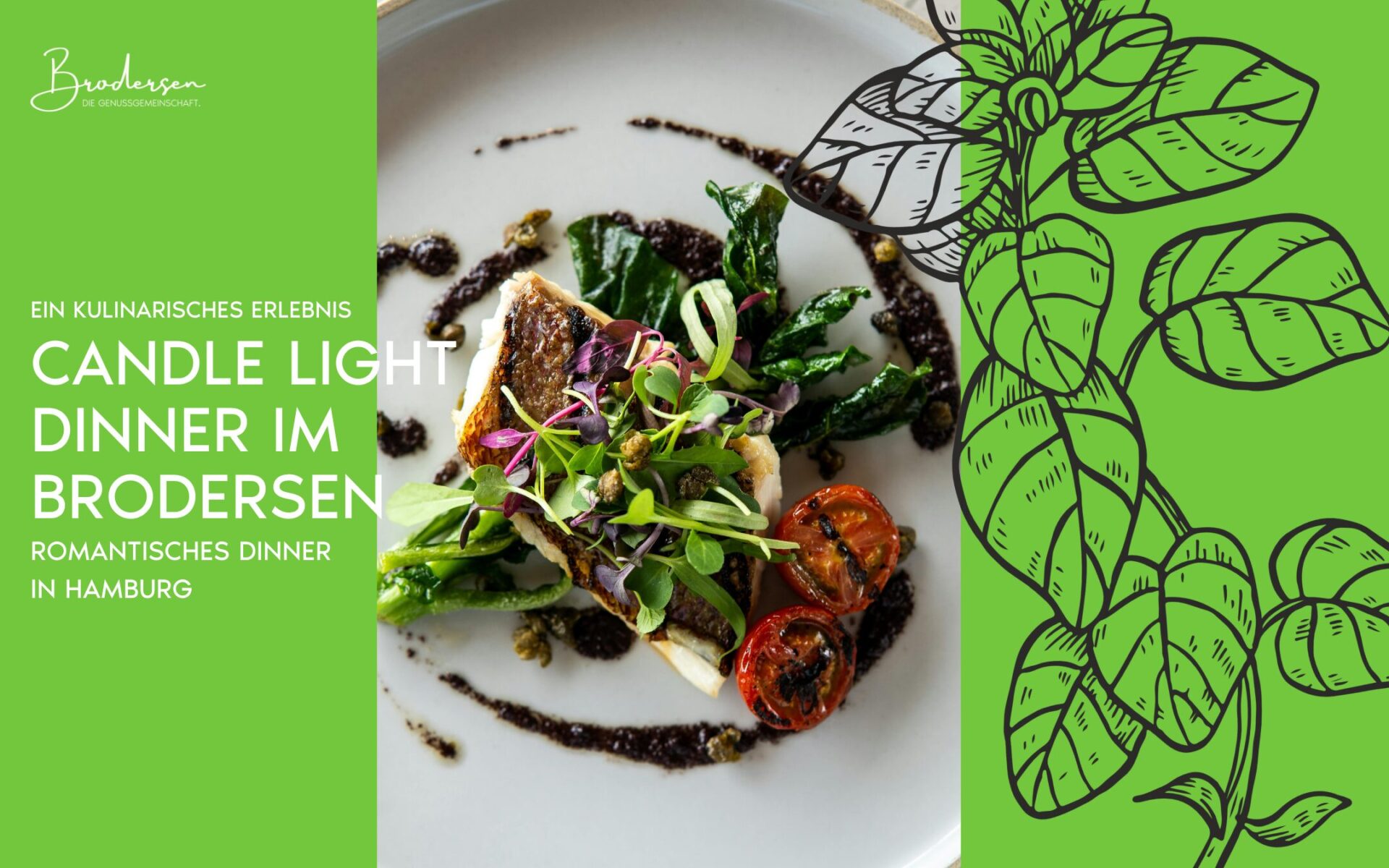 Romantisches Dinner in Hamburg