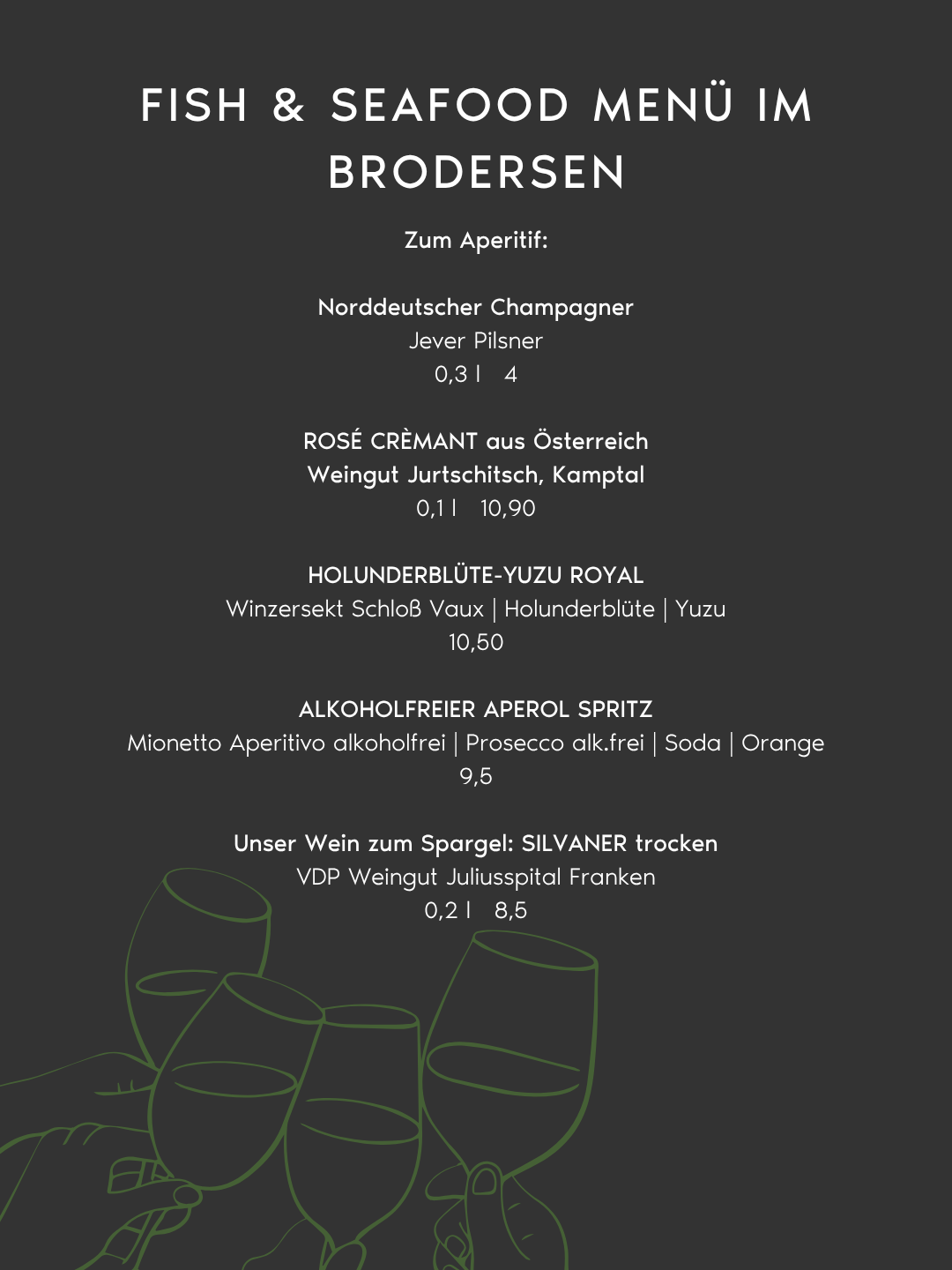 Restaurant in Eimsbüttel: Fish & Seafood Menü im Brodersen