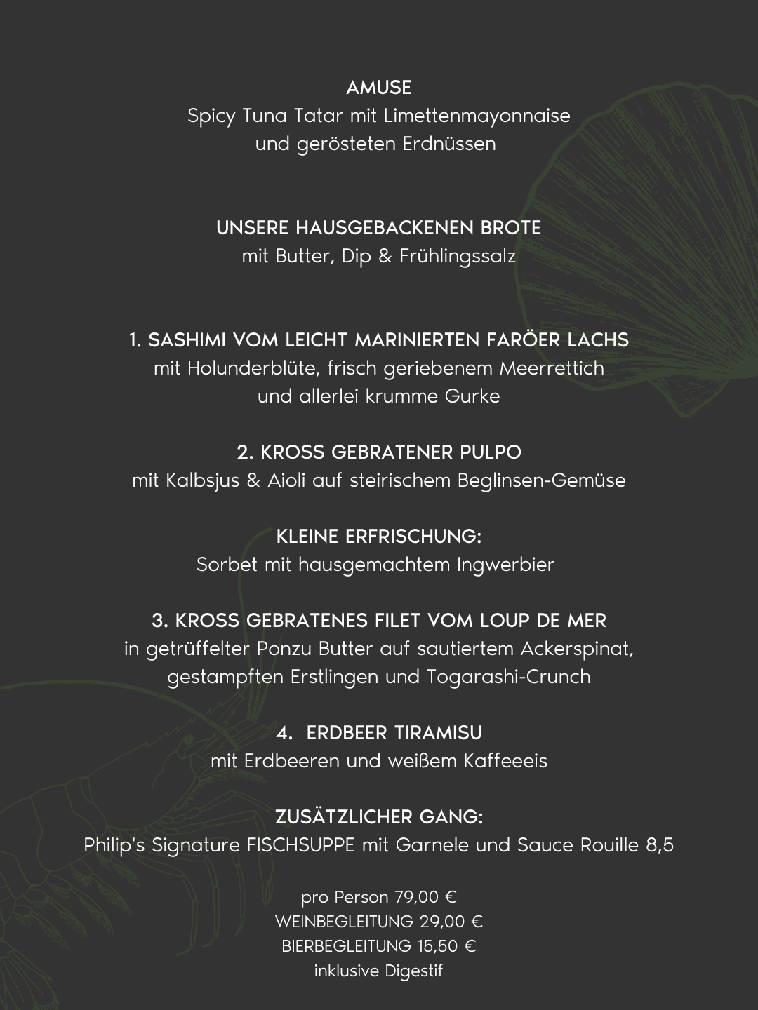 Restaurant in Eimsbüttel: Fish & Seafood Menü im Brodersen